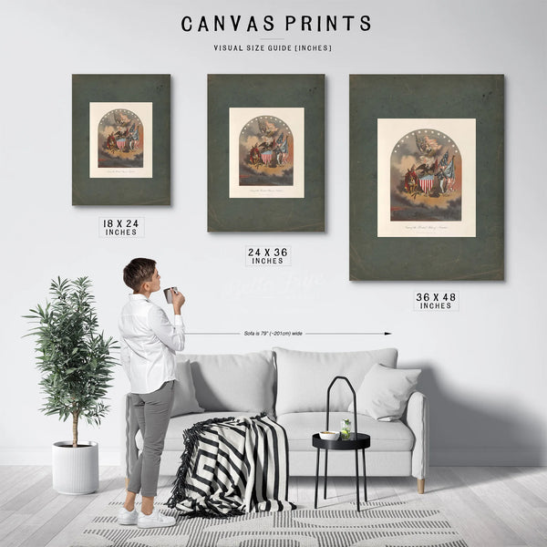Arms of the United States of America 1864 — Framed Wall Art Room View | Bella Frye
