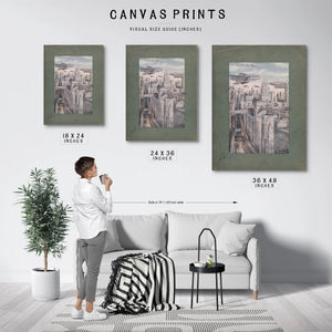 Tomorrows Metropolis a Prophecy in Steel and Sky — Framed Wall Art Room View | Bella Frye