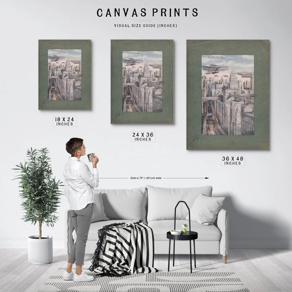 Tomorrows Metropolis a Prophecy in Steel and Sky — Framed Wall Art Room View | Bella Frye
