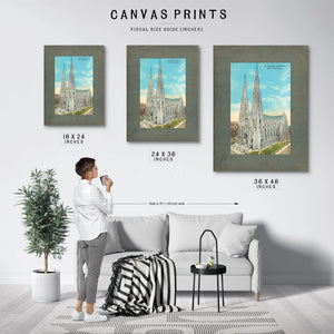 The Gothic Spires of Fifth Avenue a Monument in Stone and Shadow — Framed Wall Art Room View | Bella Frye