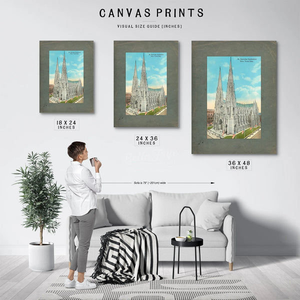 The Gothic Spires of Fifth Avenue a Monument in Stone and Shadow — Framed Wall Art Room View | Bella Frye