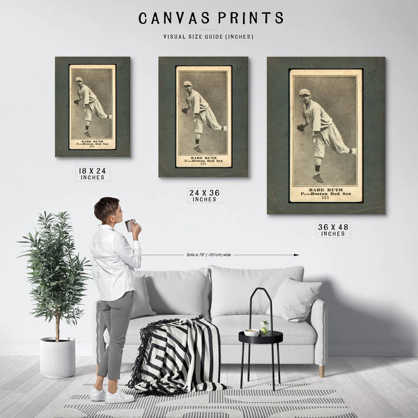 D329 Weil Baking Babe Ruth Rookie — Framed Wall Art Room View | Bella Frye