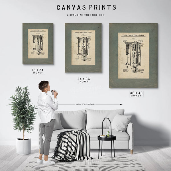 The Gull Beer Bottling Apparatus Patent Print — Bourbon Framed Canvas Print | Bella Frye
