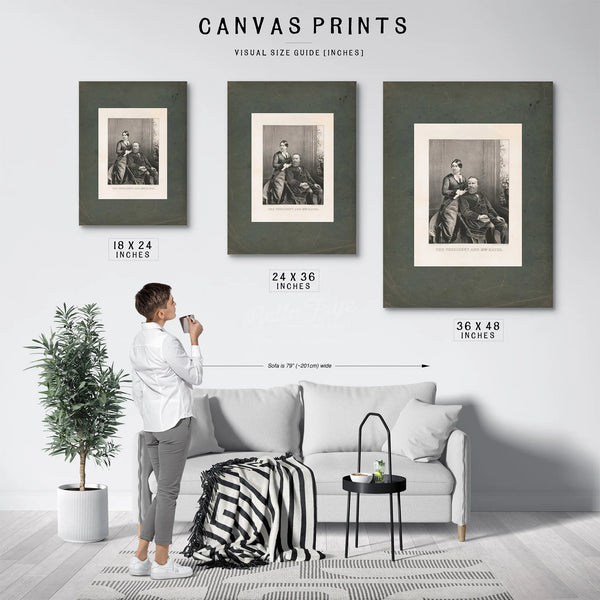 The President and Mrs Hayes 19th Century — Framed Wall Art Room View | Bella Frye