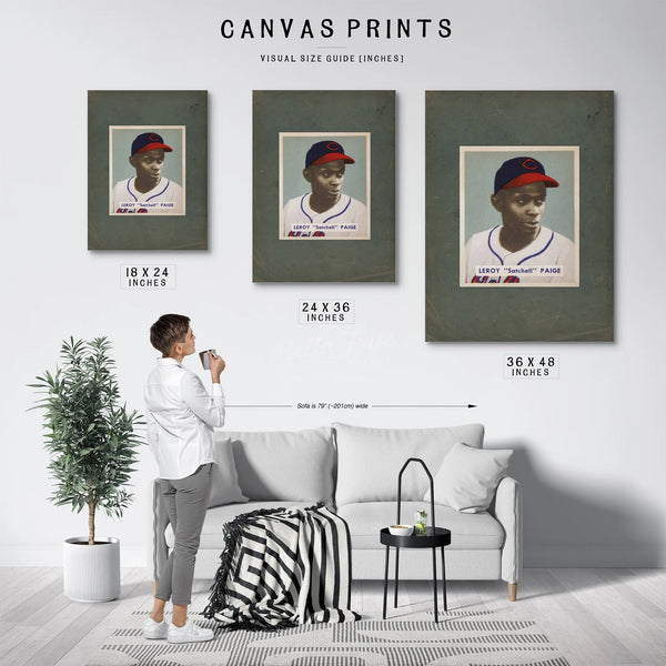 Satchel Paige 1949 Bowman 384ced — Framed Wall Art Room View | Bella Frye