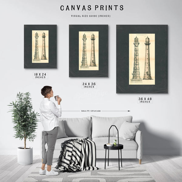 The Iron Sentinel of Cape Canaveral Maritime Engineering Blueprint — Framed Wall Art Room View | Bella Frye