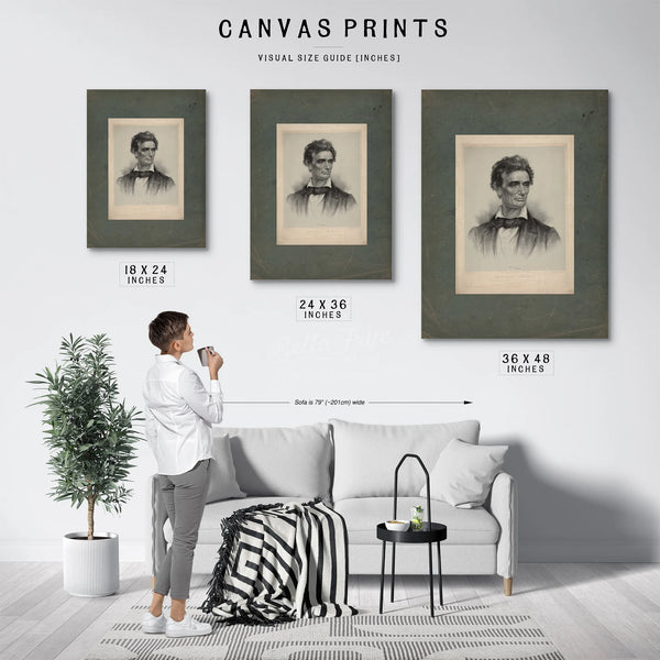Abraham Lincoln 186 — Framed Wall Art Room View | Bella Frye