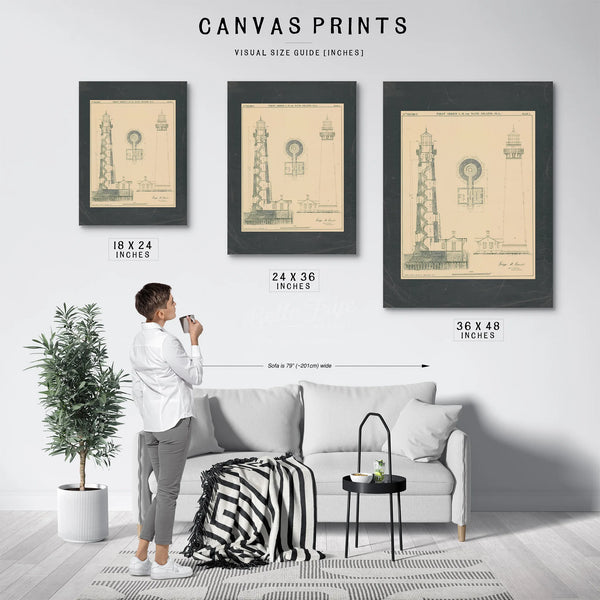 Sand Island Light Station Blueprint 8th District Engineering Drawings