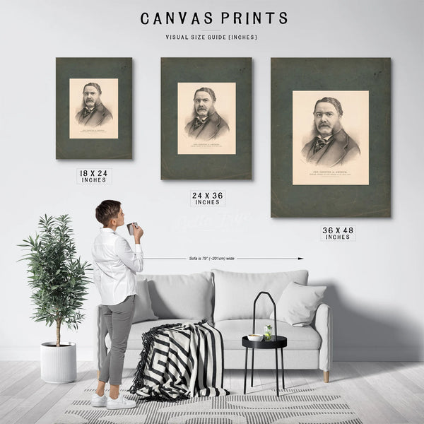 Gen Chester a Arthur Republican Candidate for Vice President of the United States 188 — Framed Wall Art Room View | Bella Fry