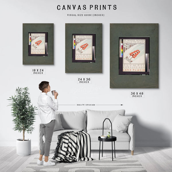 Up Where Winter Calls to Play Olympic Bobsled Run Lake Placid J Rivolta — Framed Wall Art Room View | Bella Frye