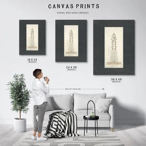 The Keepers Spiral Minots Ledge Lighthouse Blueprint — Framed Wall Art Room View | Bella Frye