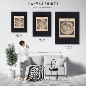 The Lunar Ruin — Victorian Selenography Print — Framed Wall Art Room View | Bella Frye