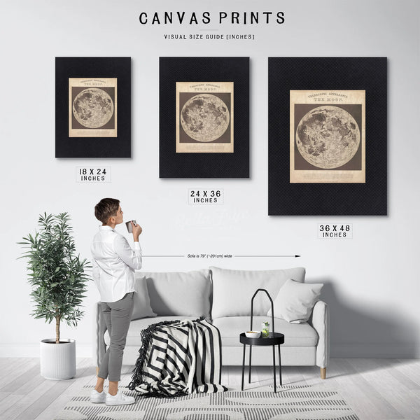 The Lunar Ruin — Victorian Selenography Print — Framed Wall Art Room View | Bella Frye
