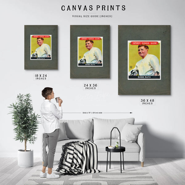 Goudey Sport Kings 2 Babe Ruth — Framed Wall Art Room View | Bella Frye