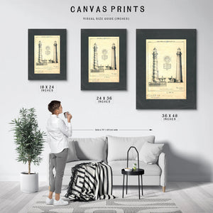 Sand Island Light Station Blueprint the Keepers Vigil — Framed Wall Art Room View | Bella Frye