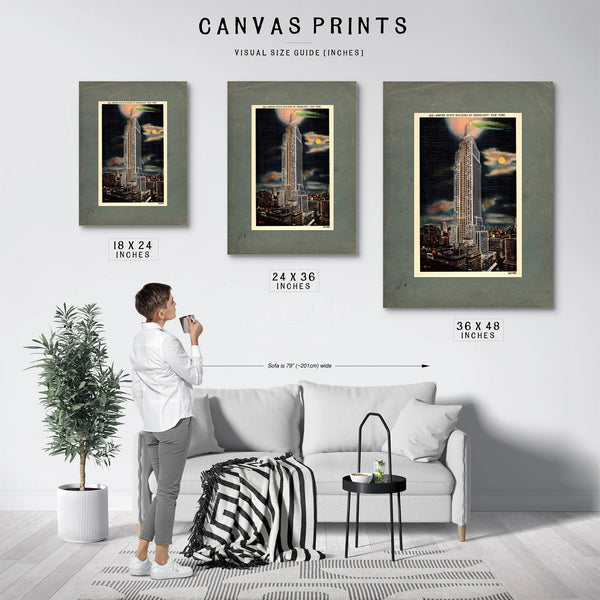 The Dirigibles Last Mooring Manhattan Nocturne — Framed Wall Art Room View | Bella Frye