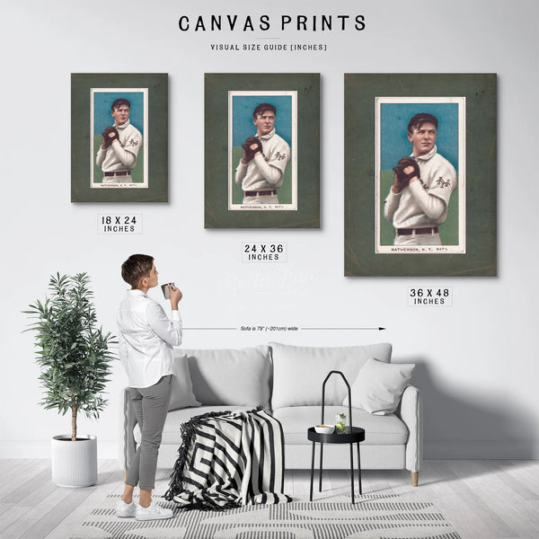 Christy Mathewson New York Giants Baseball Card Portrait 4 — Framed Wall Art Room View | Bella Frye