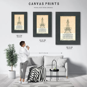 The Sabine Bank Light Station Blueprint a Monument to Maritime Solitude — Framed Wall Art Room View | Bella Frye