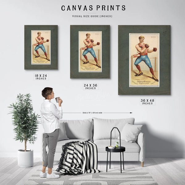 Boxing From Worldand39s Dudes Series N31 for Allen Andamp Ginter Cigarettes — Framed Wall Art Room View | Bella Frye