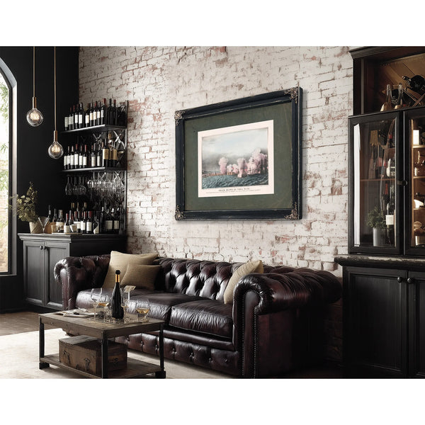 Grand Salute at Vera Cruz From the American Fleet and the Castle San Juan Du — Bourbon Framed Canvas Print | Bella Frye