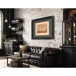American Yachts Extra Plate for the Americas Cup 1885 Near the Finish Purtia — Framed Wall Art Room View | Bella Frye