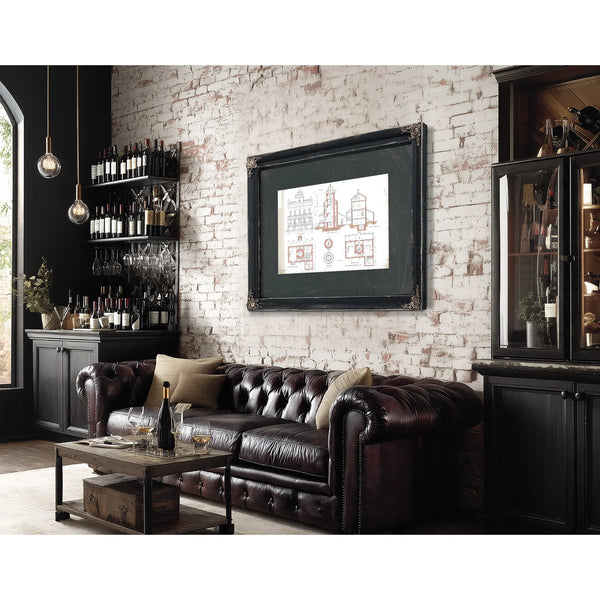 The Keepers Blueprint Blackistone Island Light Station — Framed Wall Art Room View | Bella Frye