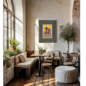 Football Notre Dame South Bend by South Shore Line Dpla — Framed Wall Art Room View | Bella Frye