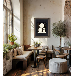 The Celestial Hierarchy a Study in Planetary Scale — Framed Wall Art Room View | Bella Frye