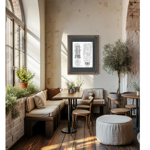 The Sunken Chamber Baltimore Caisson Engineering Blueprint — Framed Wall Art Room View | Bella Frye
