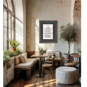 The Keepers Vigil Baltimore Lighthouse Architectural Cross Section — Framed Wall Art Room View | Bella Frye
