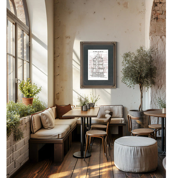 The Keepers Vigil Baltimore Lighthouse Architectural Cross Section — Framed Wall Art Room View | Bella Frye