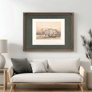 Female Seminary Nashville Tenn Barracks of the 51st Regt Ov March 1862 1862 — Framed Wall Art Room View | Bella Frye