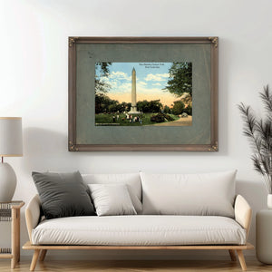 Cleopatras Needle the Egyptian Enigma in the American Garden — Framed Wall Art Room View | Bella Frye