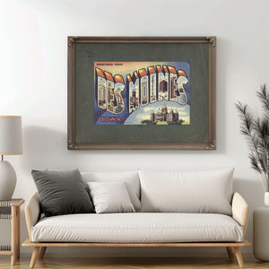 Iowa Des Moines — Framed Wall Art Room View | Bella Frye