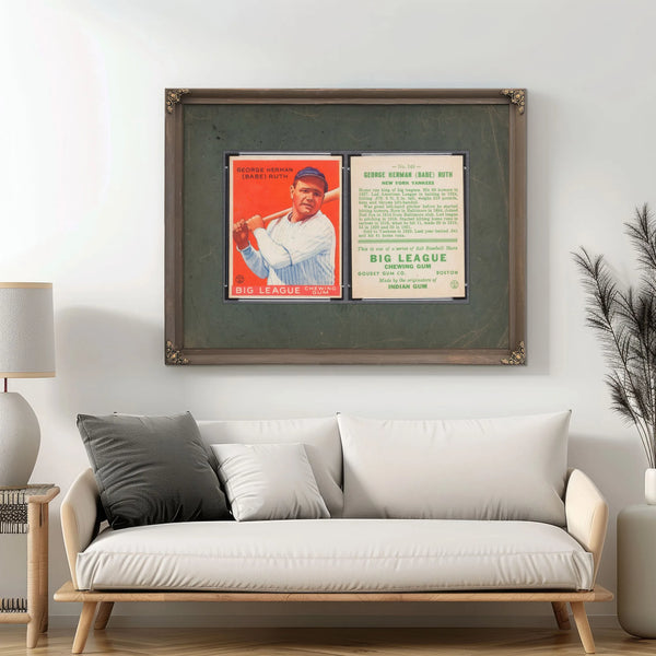 Goudey Babe Ruth 149 5aa73 — Framed Wall Art Room View | Bella Frye