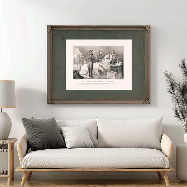 Death of Stonewall Jackson 1872 — Framed Wall Art Room View | Bella Frye