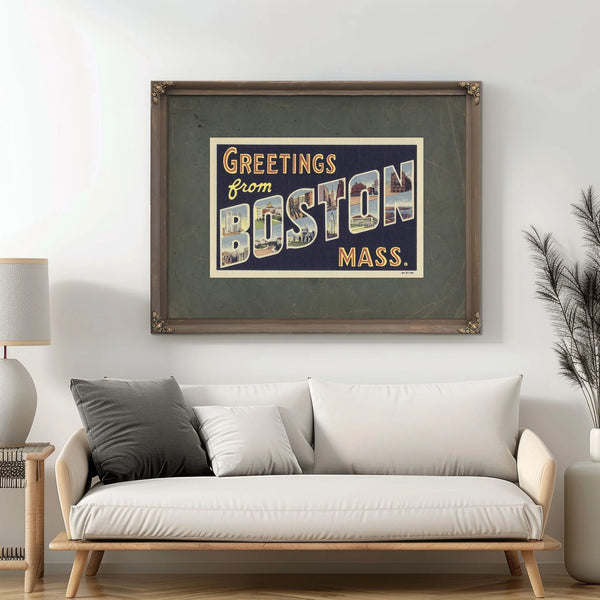 Massachusetts Boston — Framed Wall Art Room View | Bella Frye