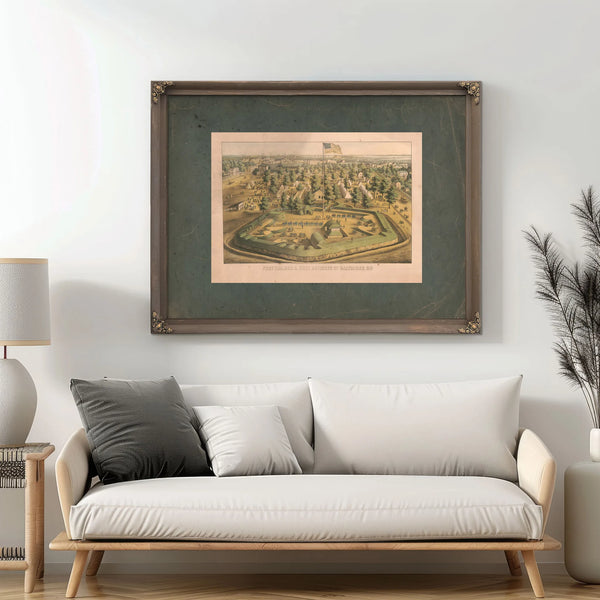 Fort Number 1 West Defences of Baltimore Md 1863 — Framed Wall Art Room View | Bella Frye