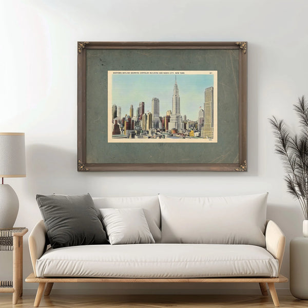 Steel Cathedral Dreams Manhattans Art Deco Ascension — Framed Wall Art Room View | Bella Frye