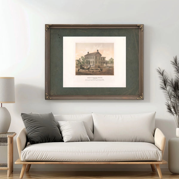 Home of Abraham Lincoln Springfield Ills 186 1865 187 — Framed Wall Art Room View | Bella Frye
