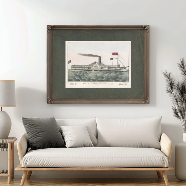 Buffalo Chicago Steam Packet Empire State_ M Hazard Commander 1835 1856 — Framed Wall Art Room View | Bella Frye