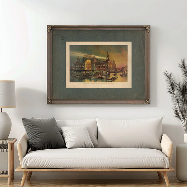 Electrical Building Worlds Columbian Exposition 1892 — Framed Wall Art Room View | Bella Frye