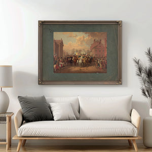 Evacuation Da and Washingtons Triumphal Entry in New York City Nov 25th 1783 1 — Framed Wall Art Room View | Bella Frye