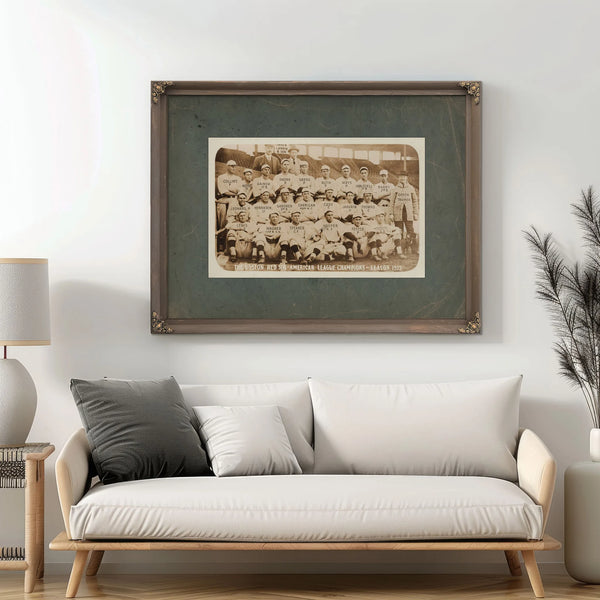 Boston Red Sox With Rookie Babe Ruth — Framed Wall Art Room View | Bella Frye