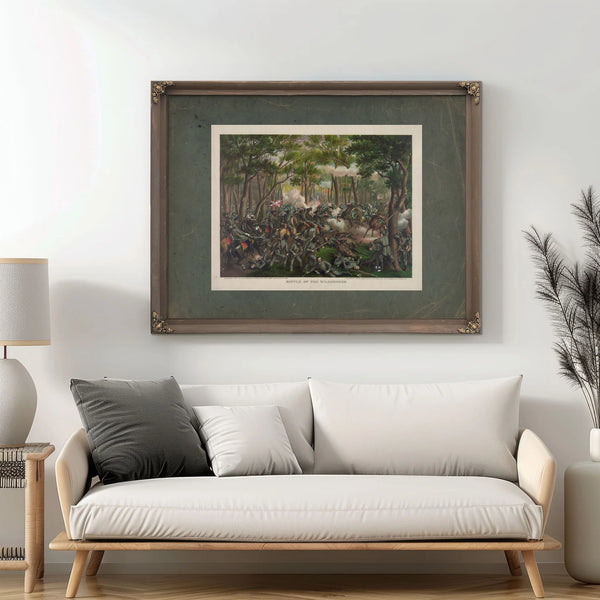 Battle of the Wildernessdesperate Fight on the Orange Ch Plank Road Near Tod — Framed Wall Art Room View | Bella Frye