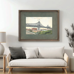 The Iron Crossing at Blackwells Island — Framed Wall Art Room View | Bella Frye