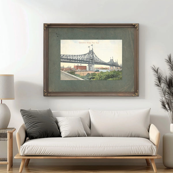 The Iron Crossing at Blackwells Island — Framed Wall Art Room View | Bella Frye