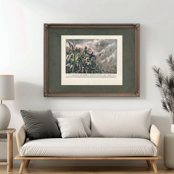 Battle of Cerro Cordo April 18th 1847 1847 — Framed Wall Art Room View | Bella Frye