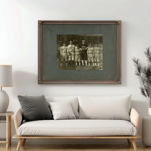 Babe Ruth Lou Gehrig 1927 Barnstorming Tour 423f32 — Framed Wall Art Room View | Bella Frye