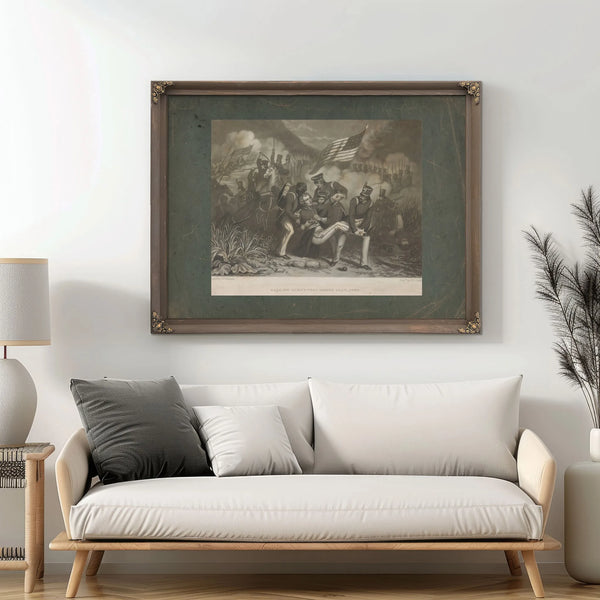 Fall of Lieutenant Colonel Henry Clay Junior 1855 — Framed Wall Art Room View | Bella Frye